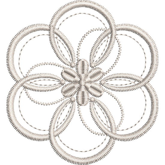 Interwoven Circle Flower Lace Embroidery-N307067A