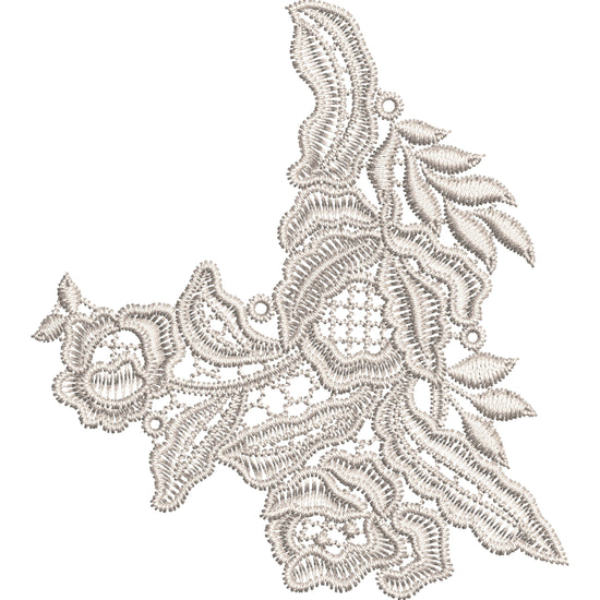 Blooming Floral Lace Embroidery-N307464