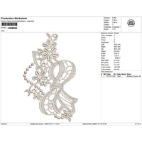 Floral Bow Lace Embroidery-N308094