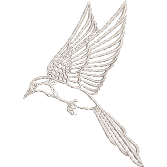 Elegant Lace Flying Bird Embroidery-N405350
