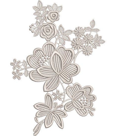 Multi-Floral Lace Embroidery-N406709