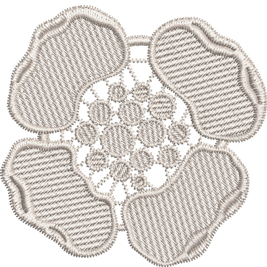 Four-Petal Lace Flower Embroidery-N407721A