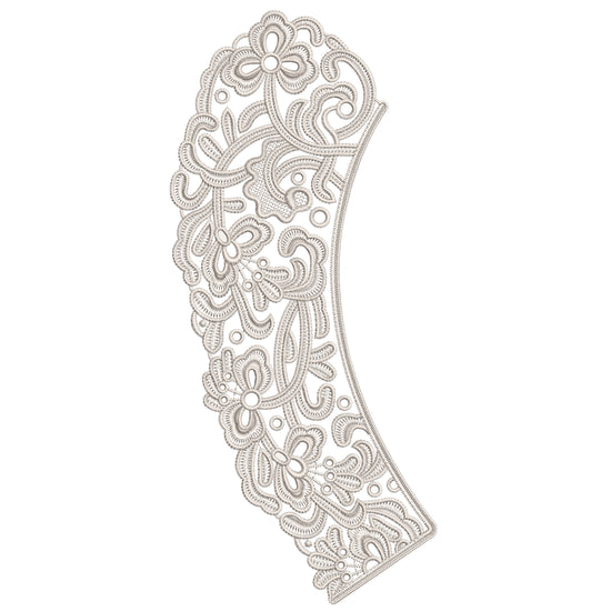 Floral Scroll Lace Collar Embroidery-N409254