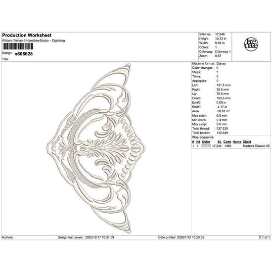 Baroque-Inspired Ornate Lace Embroidery-N606628