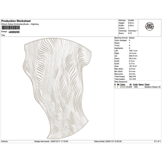 Flowing Wave Lace Embroidery-N608205