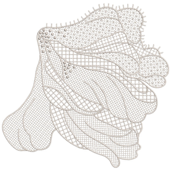 Lattice Feather Lace Embroidery-N609191