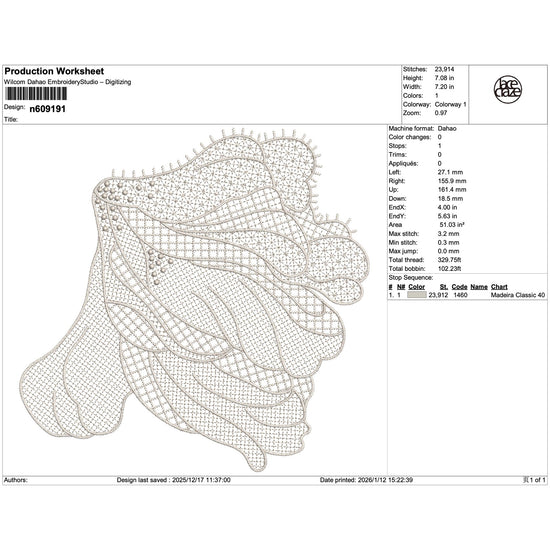 Lattice Feather Lace Embroidery-N609191