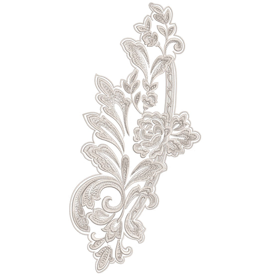 Vintage Floral Scroll Lace Embroidery-N805458A