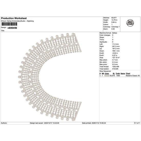 Geometric Beaded Lace Collar Embroidery-N806456