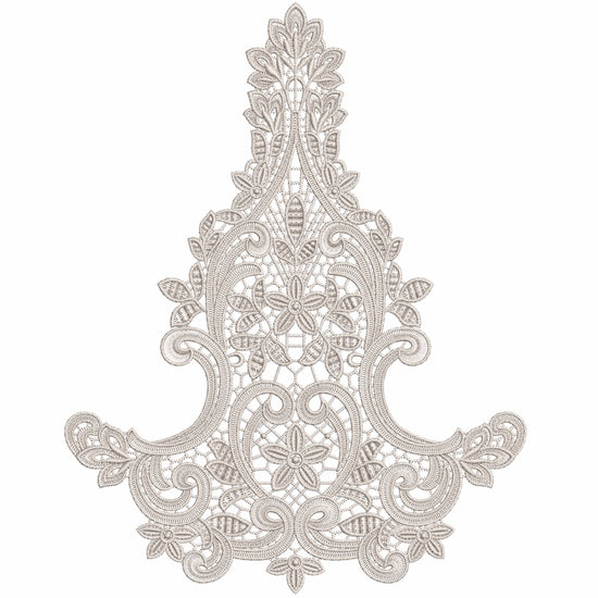 Paisley Scroll Lace Applique Embroidery-N806711