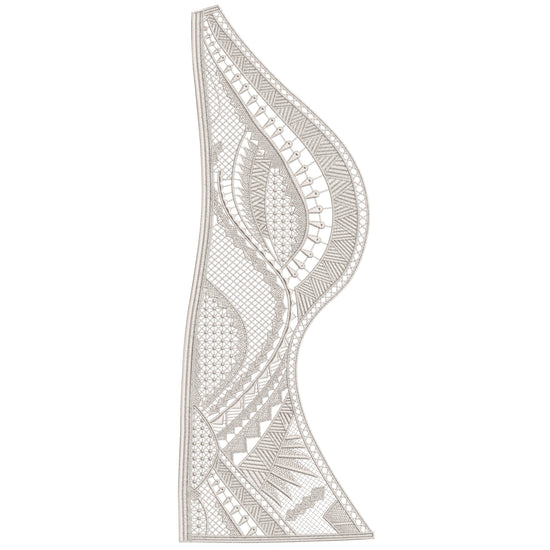 Wavy Geometric Lace Trim Embroidery-N806983A