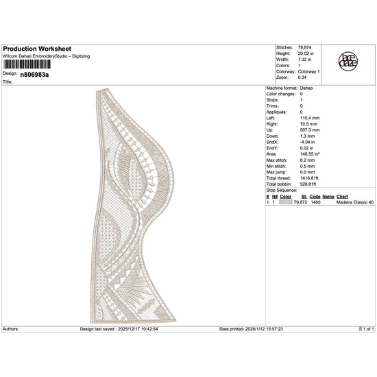 Wavy Geometric Lace Trim Embroidery-N806983A