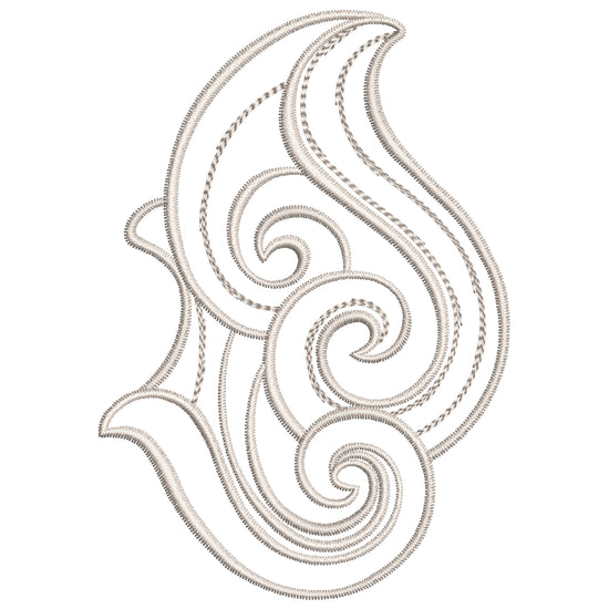 Swirling Ribbon Lace Applique Embroidery-N808339