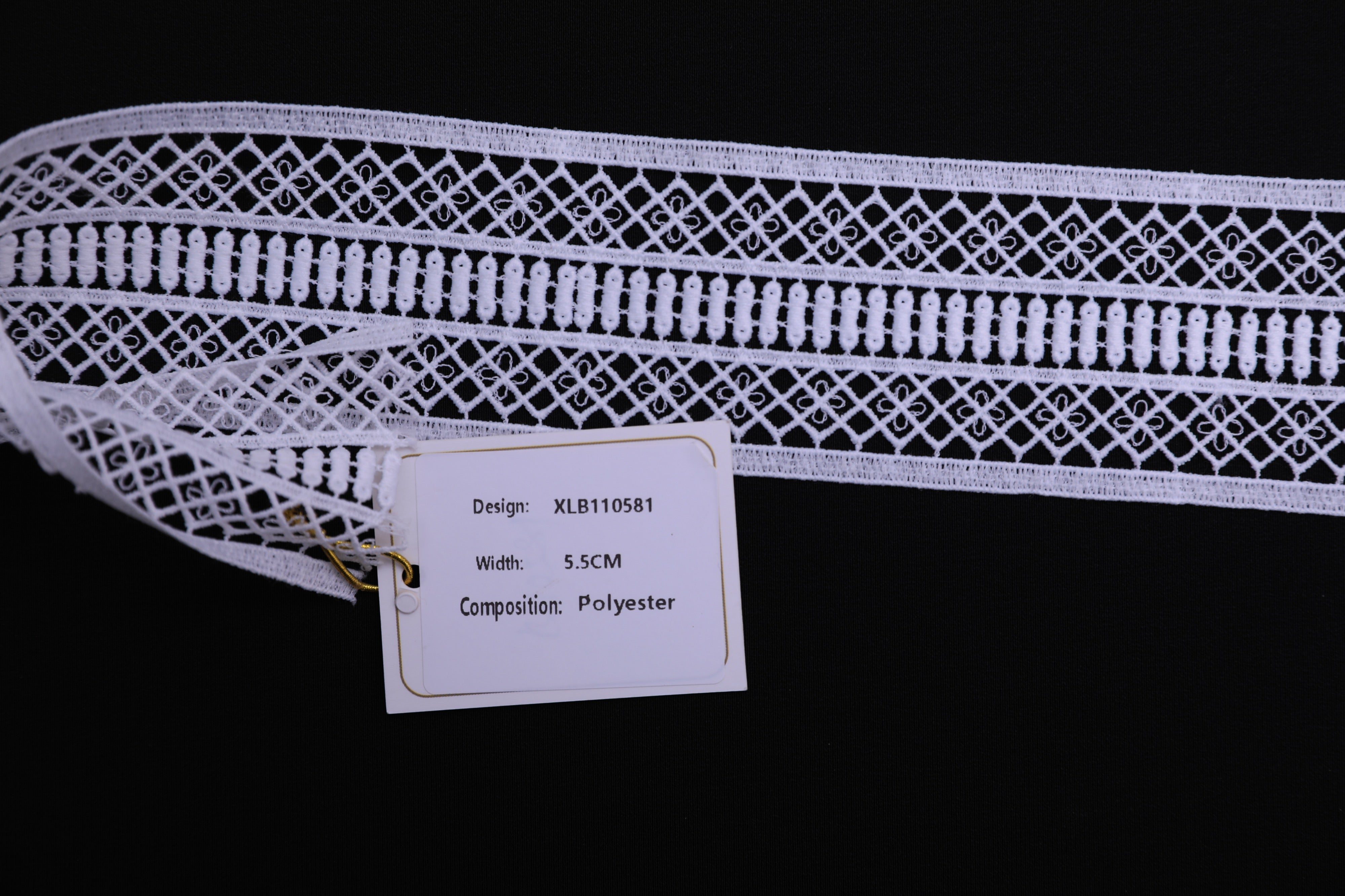 LaceCraze Diamond Lattice Vertical Bar Lace Ribbon