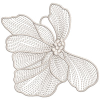 Delicate Petal Lace Flower Applique Embroidery-SX0095-1