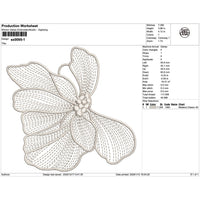 Delicate Petal Lace Flower Applique Embroidery-SX0095-1